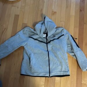 Nike Heather Gray Hoodie with Black Trim